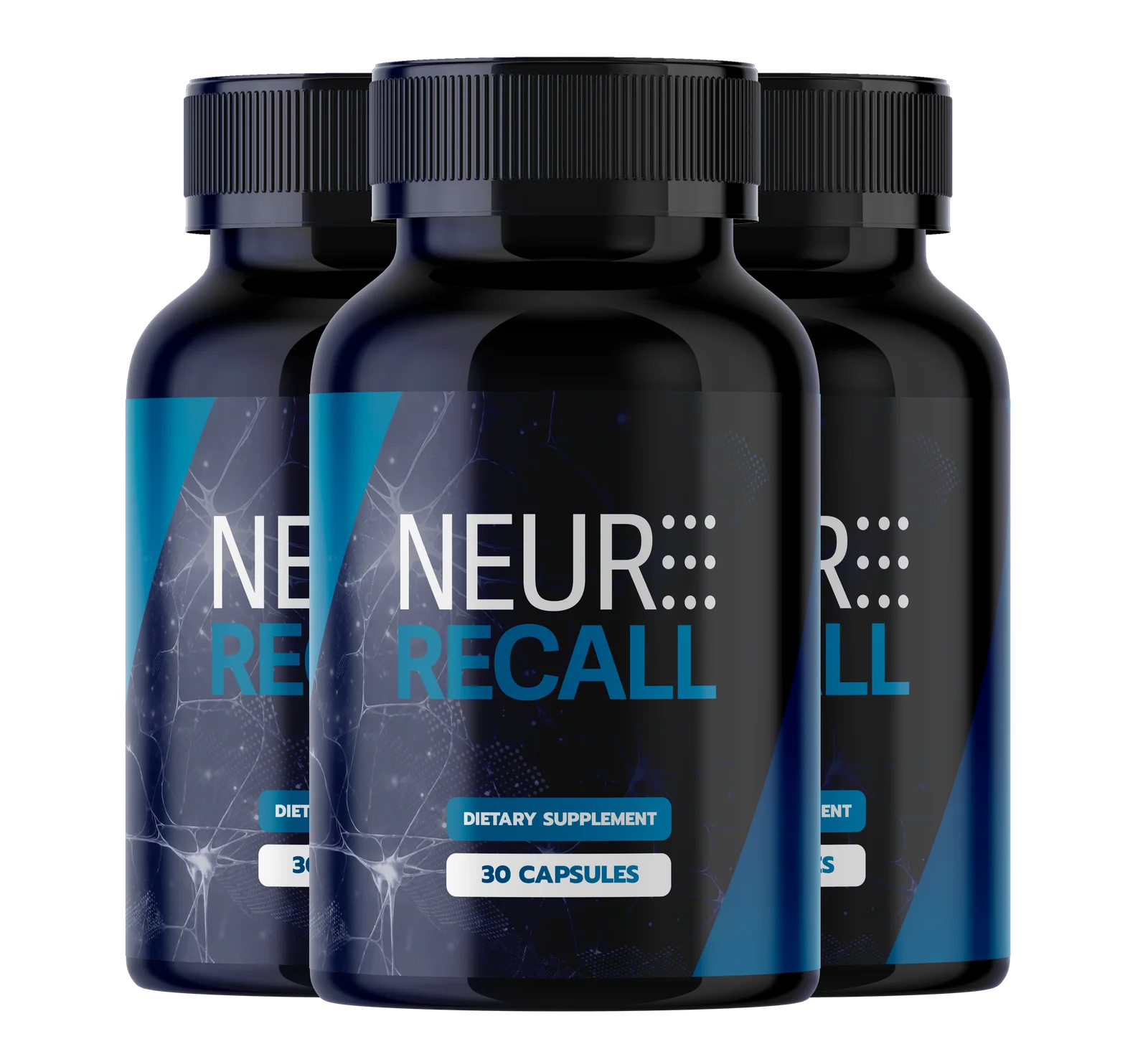 NeuroRecall brain health nootropic, 3-bottle kit